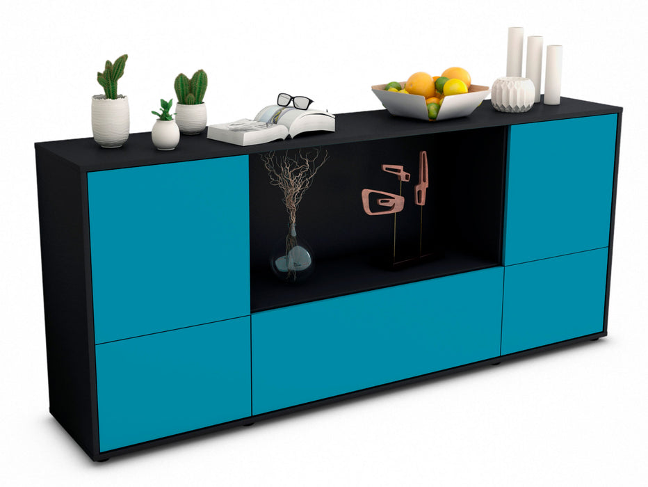 Sideboard Elvezia, Türkis (180x79x35cm)