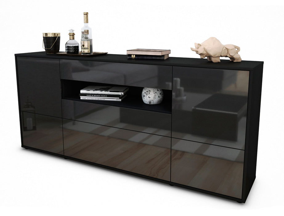 Sideboard Elvira, Grau (180x79x35cm)