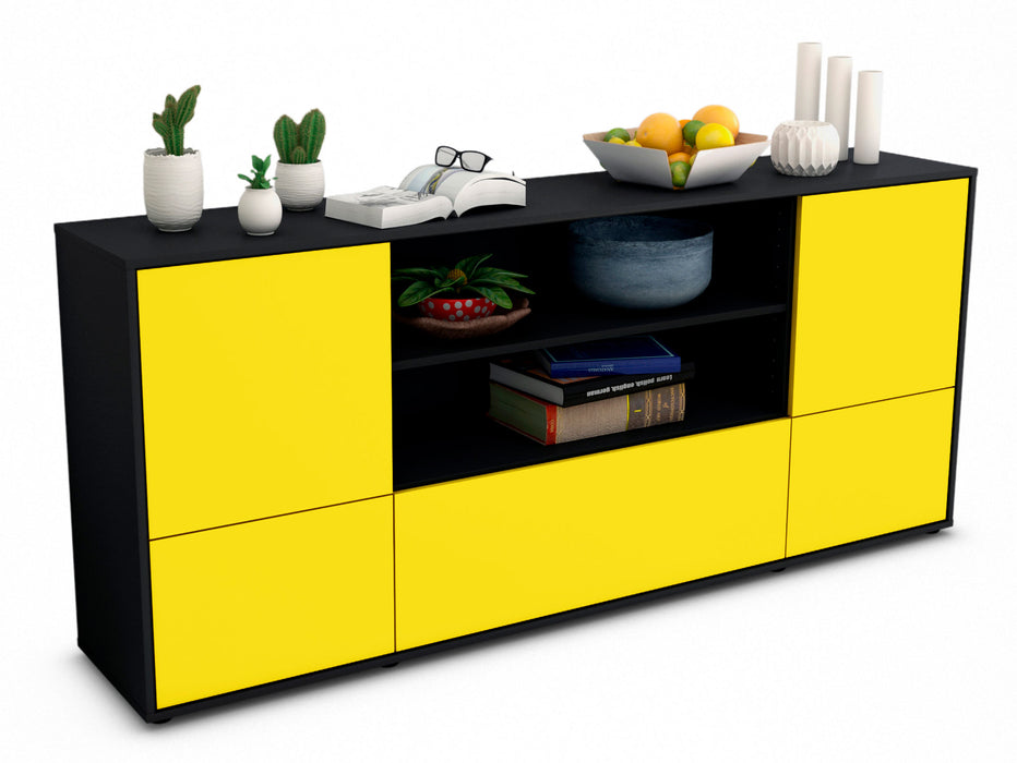 Sideboard Emanuela, Gelb (180x79x35cm)