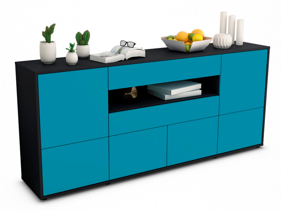 Sideboard Emely, Türkis (180x79x35cm)