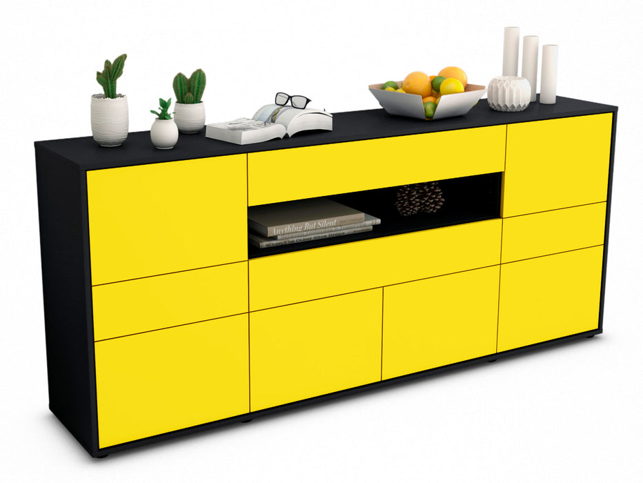 Sideboard Emerelda, Gelb (180x79x35cm)