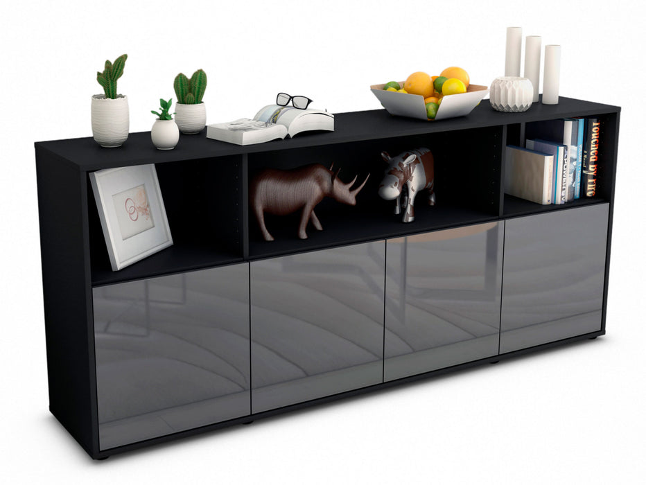 Sideboard Enrica, Grau (180x79x35cm)