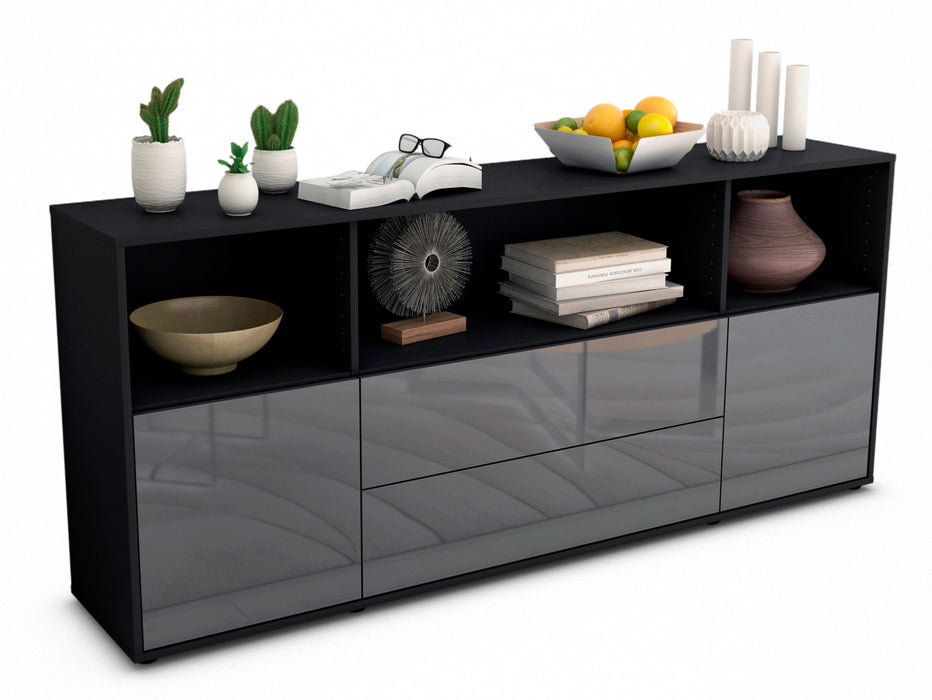 Sideboard Enza, Grau (180x79x35cm)