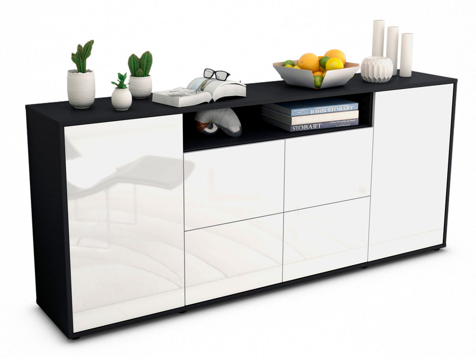 Sideboard Ephenia, Weiß (180x79x35cm)