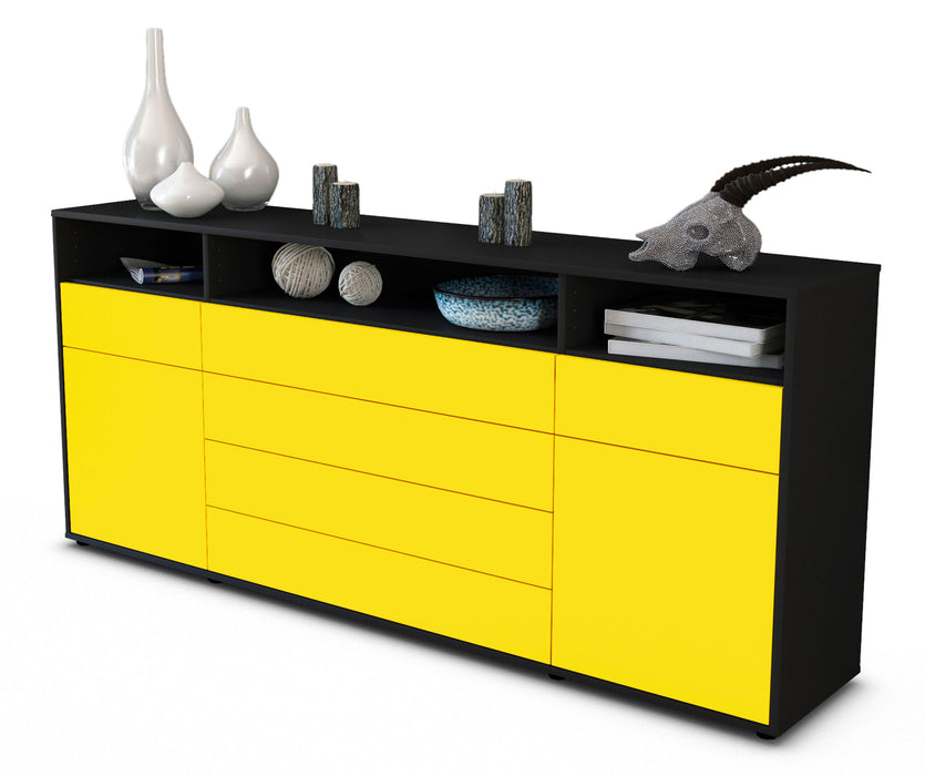 Sideboard Evelina, Gelb (180x79x35cm)