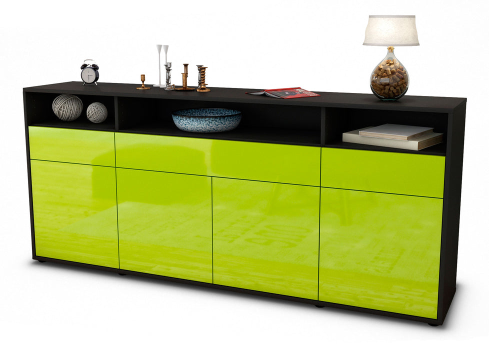 Sideboard Ezia, Grün (180x79x35cm)