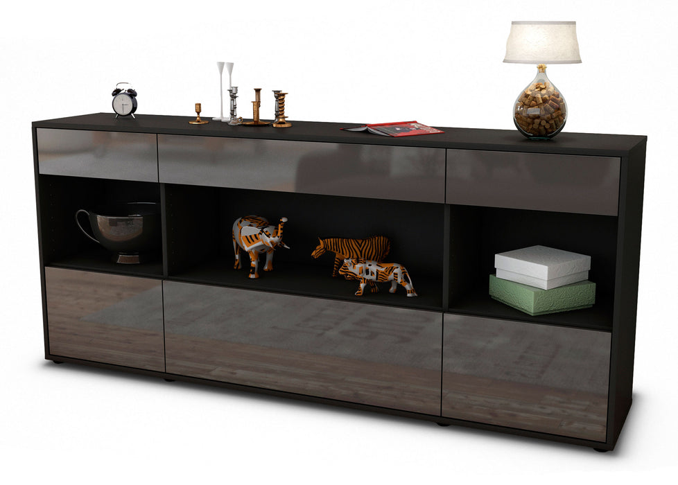 Sideboard Fabiana, Grau (180x79x35cm)