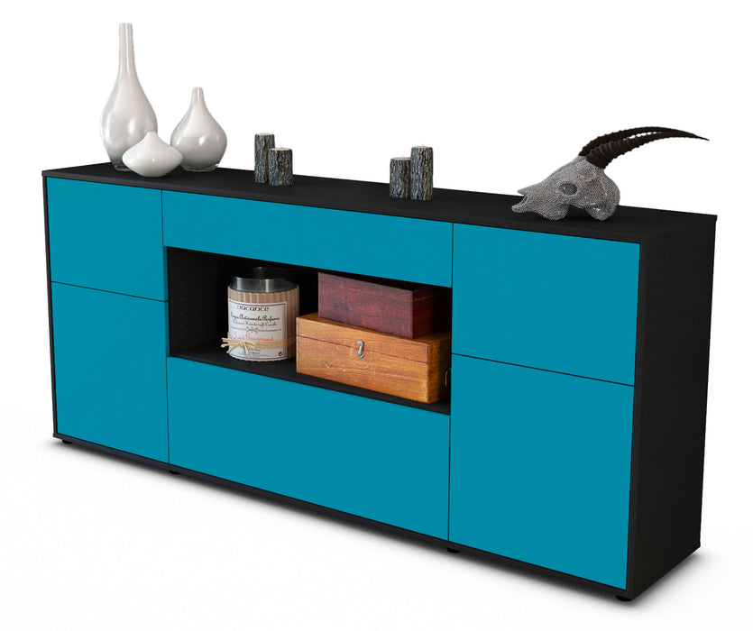 Sideboard Fabiola, Türkis (180x79x35cm)