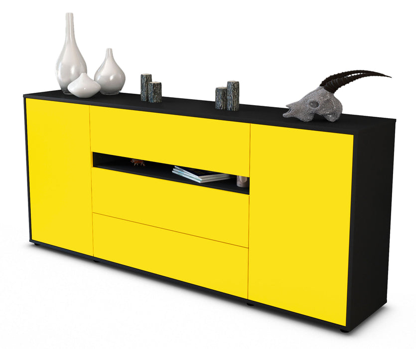 Sideboard Fernanda, Gelb (180x79x35cm)