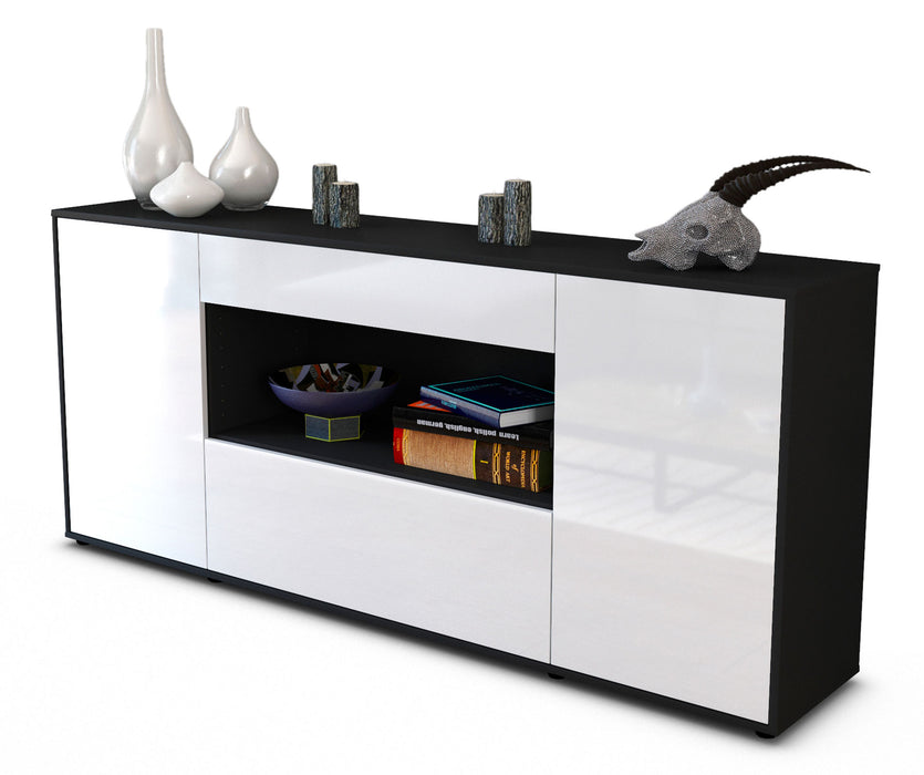 Sideboard Fiora, Weiß (180x79x35cm)