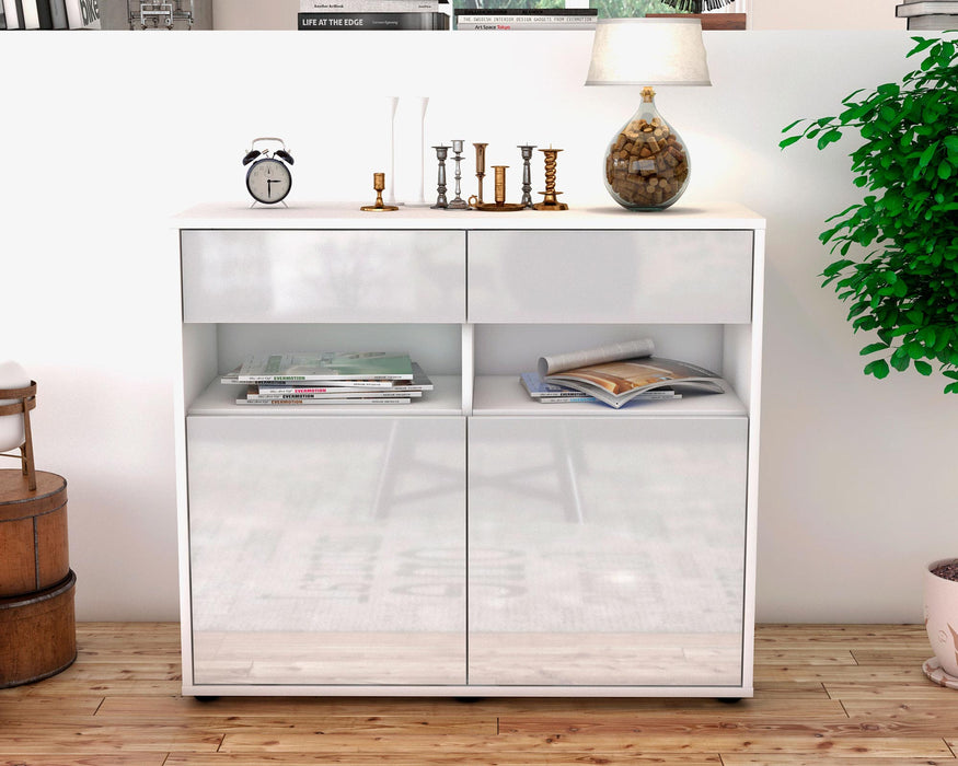 Sideboard Bruna, Weiß (92x79x35cm)