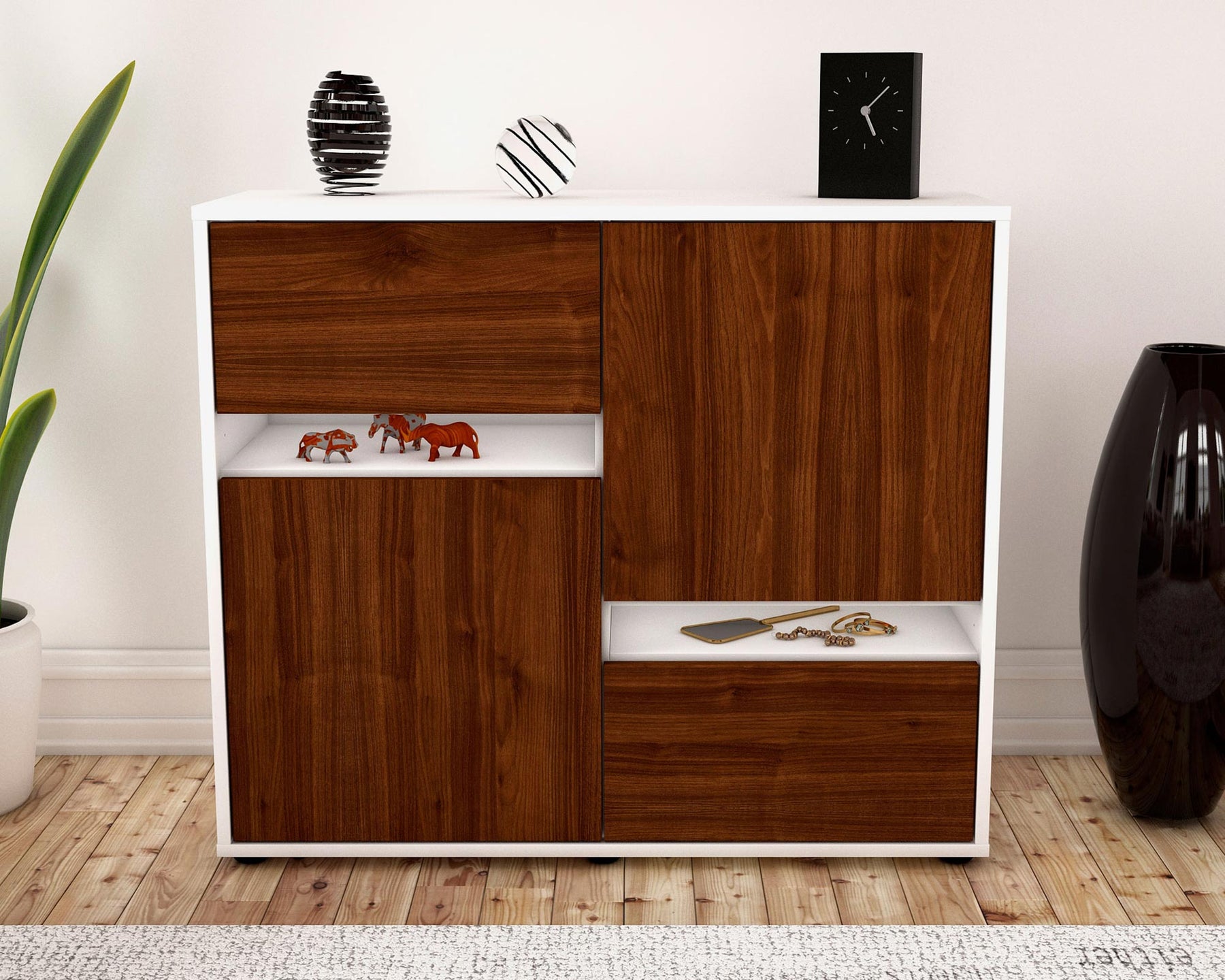 Sideboard Carlotta, Walnuss (92x79x35cm)