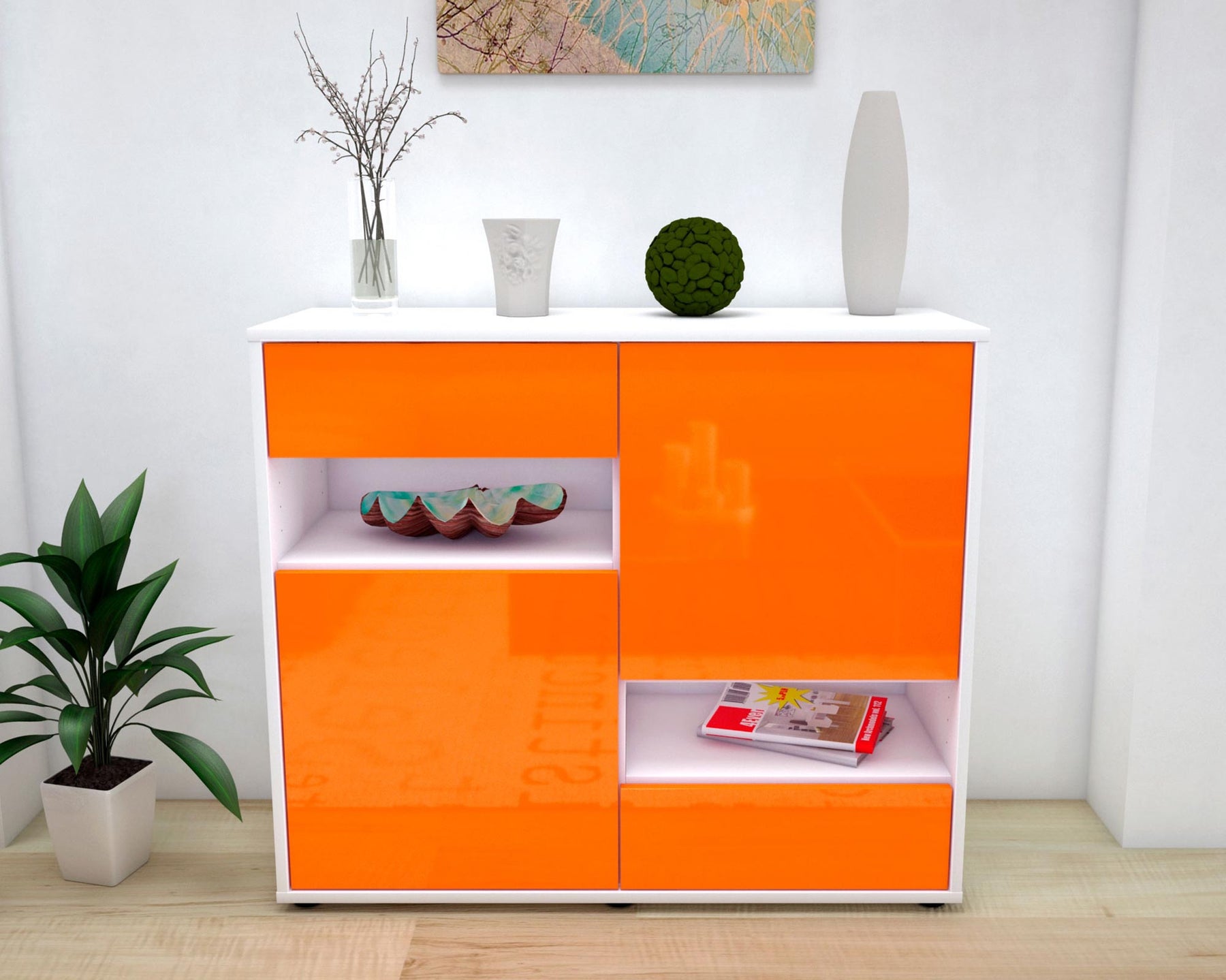 Sideboard Carmelina, Orange (92x79x35cm)