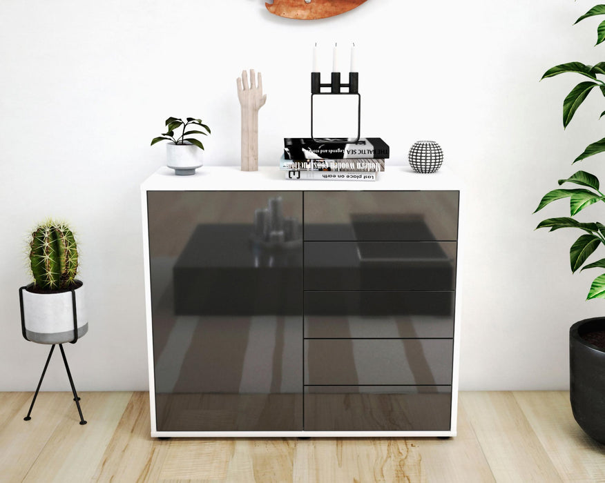 Sideboard Cecilia, Grau (92x79x35cm)