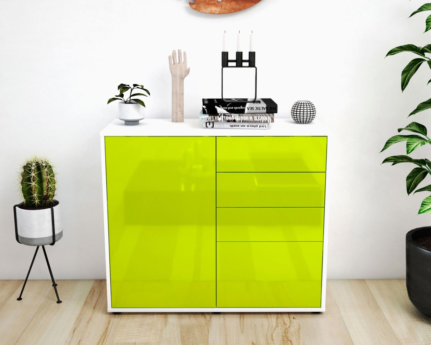 Sideboard Celestina, Grün (92x79x35cm)