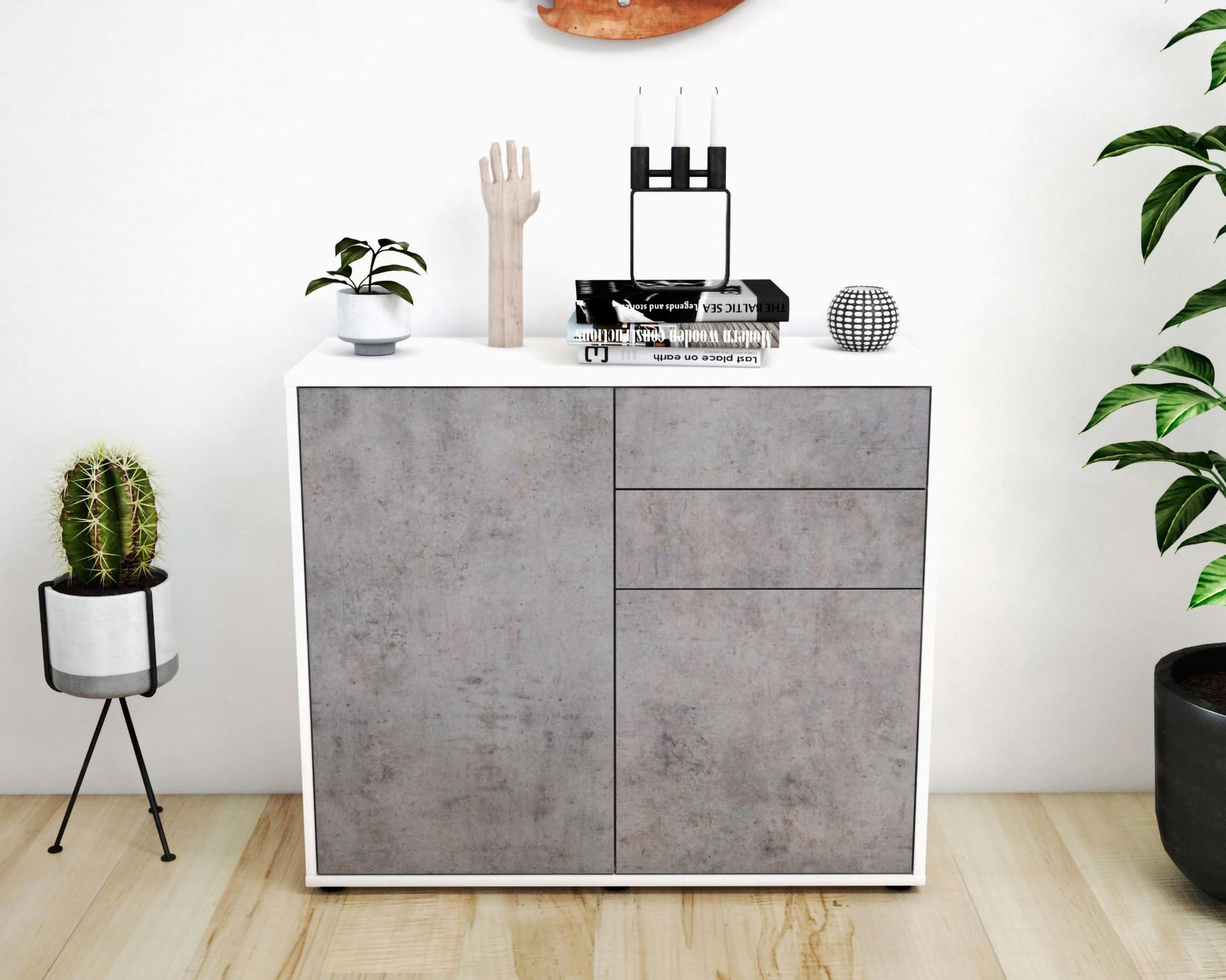 Sideboard Chantal, Beton (92x79x35cm)