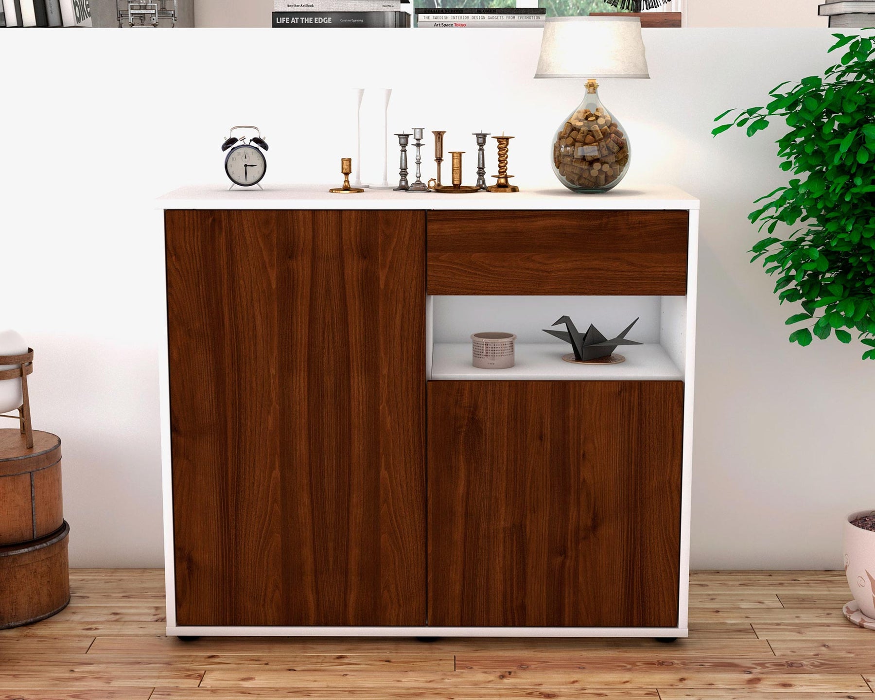 Sideboard Charlotta, Walnuss (92x79x35cm)