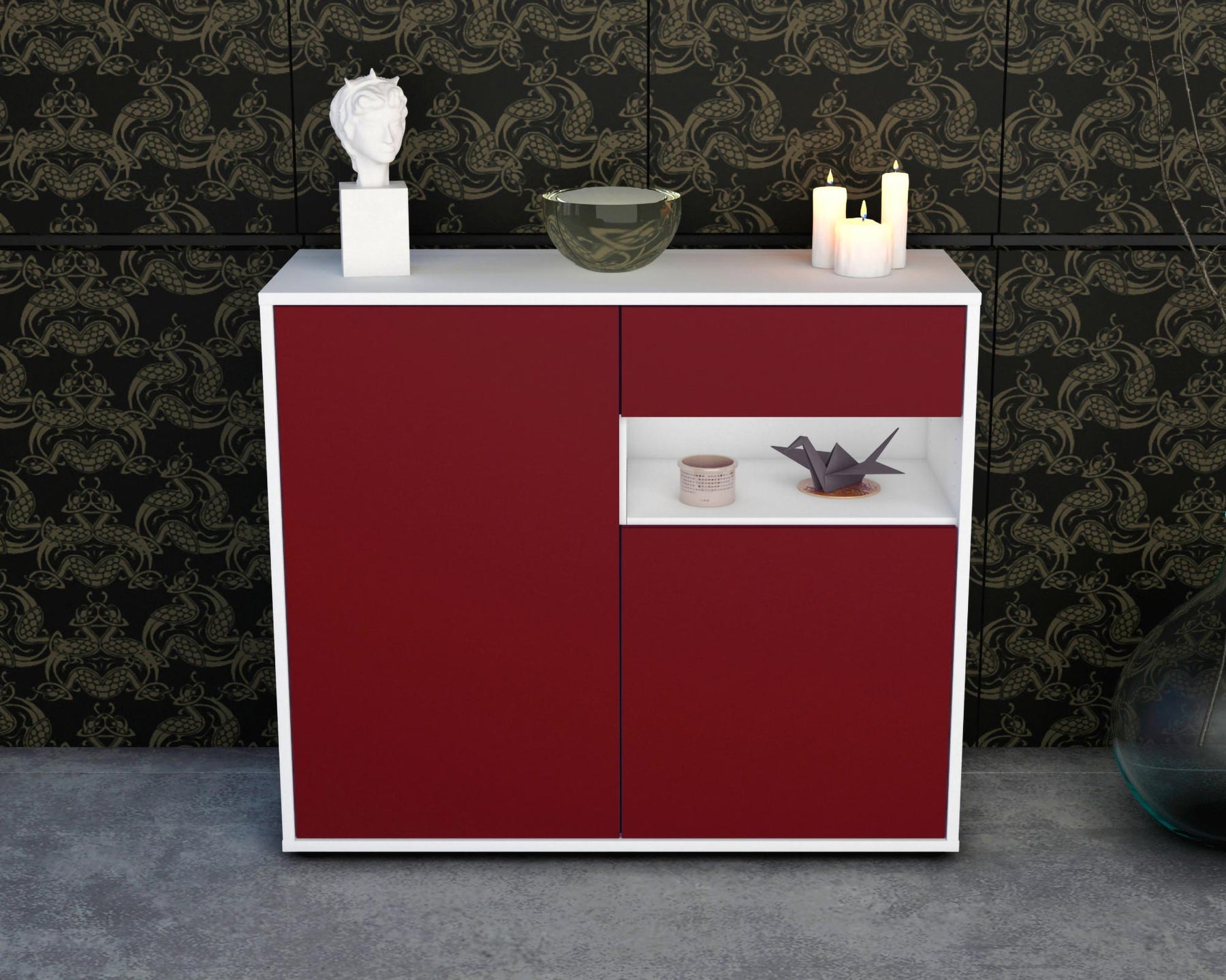 Sideboard Charlotta, Bordeaux (92x79x35cm)