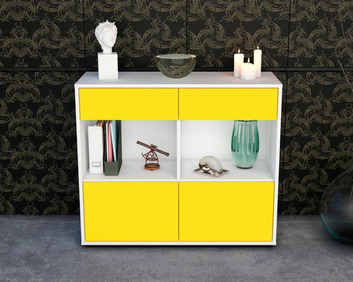 Sideboard Christina, Gelb (92x79x35cm)