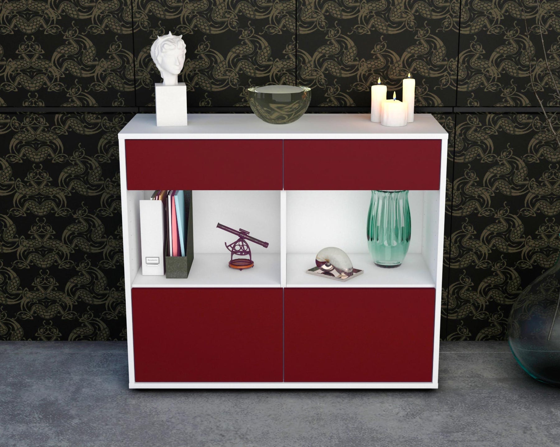 Sideboard Christina, Bordeaux (92x79x35cm)