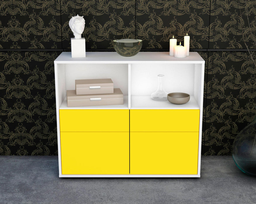 Sideboard Christine, Gelb (92x79x35cm)