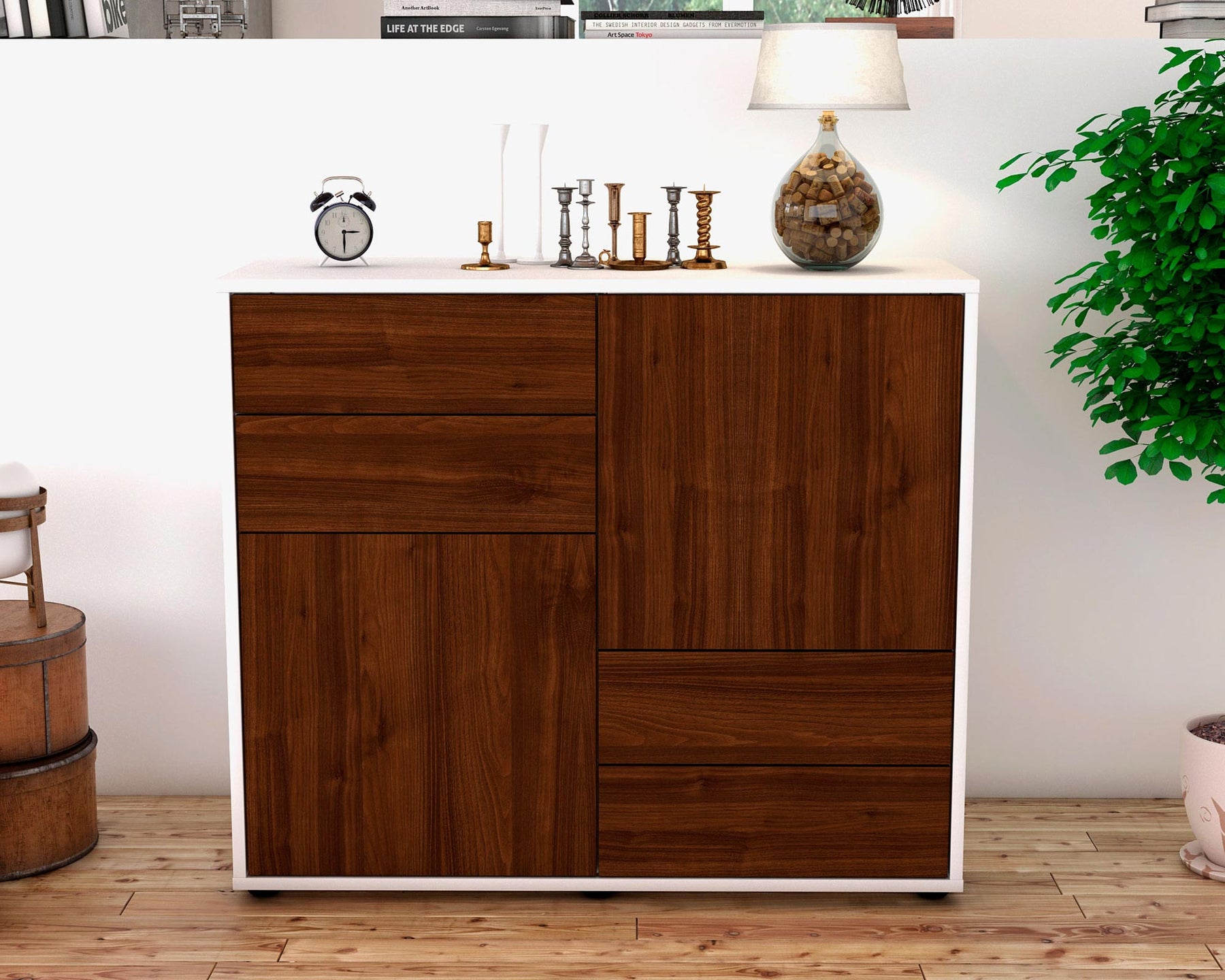 Sideboard Ciara, Walnuss (92x79x35cm)