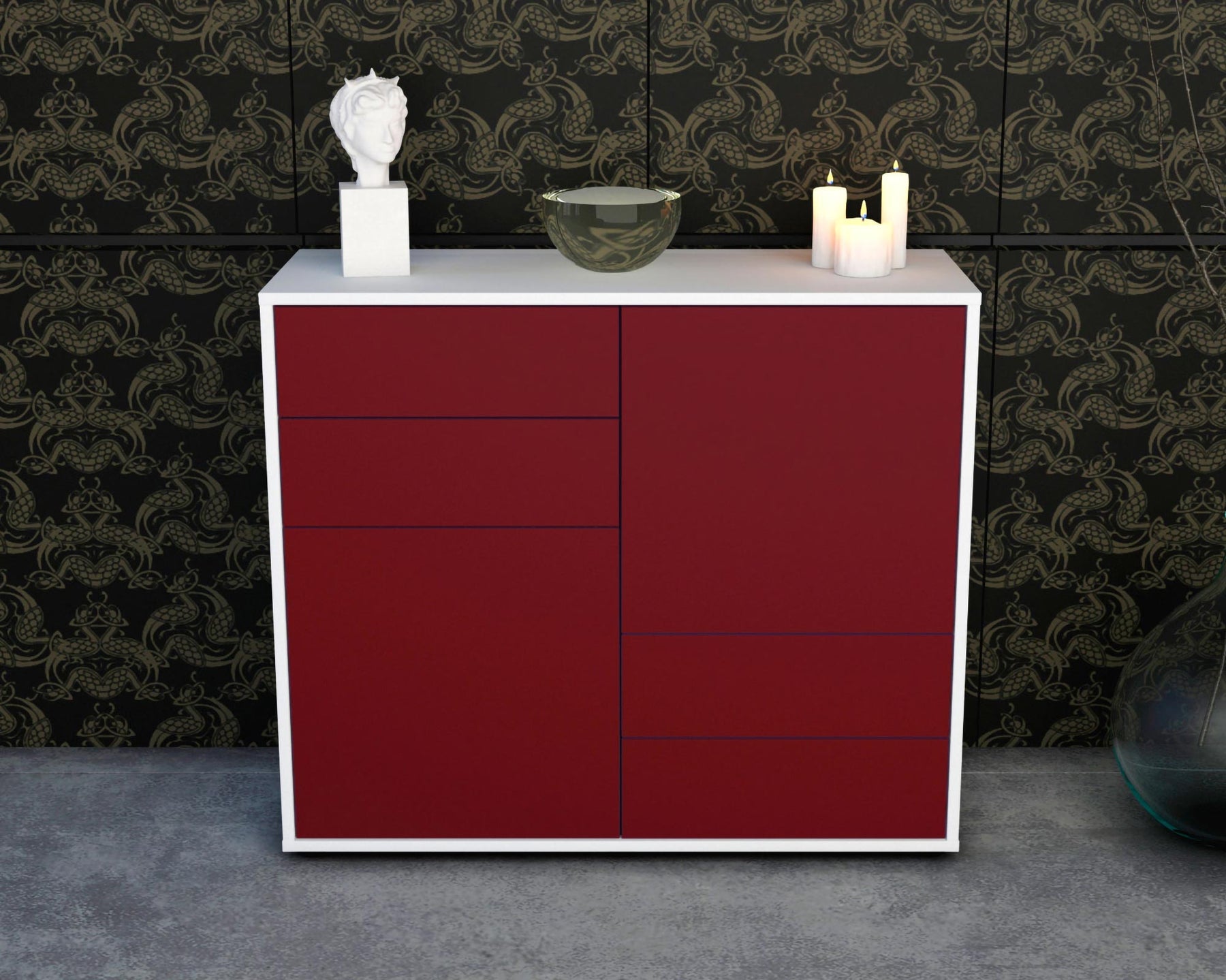 Sideboard Ciara, Bordeaux (92x79x35cm)