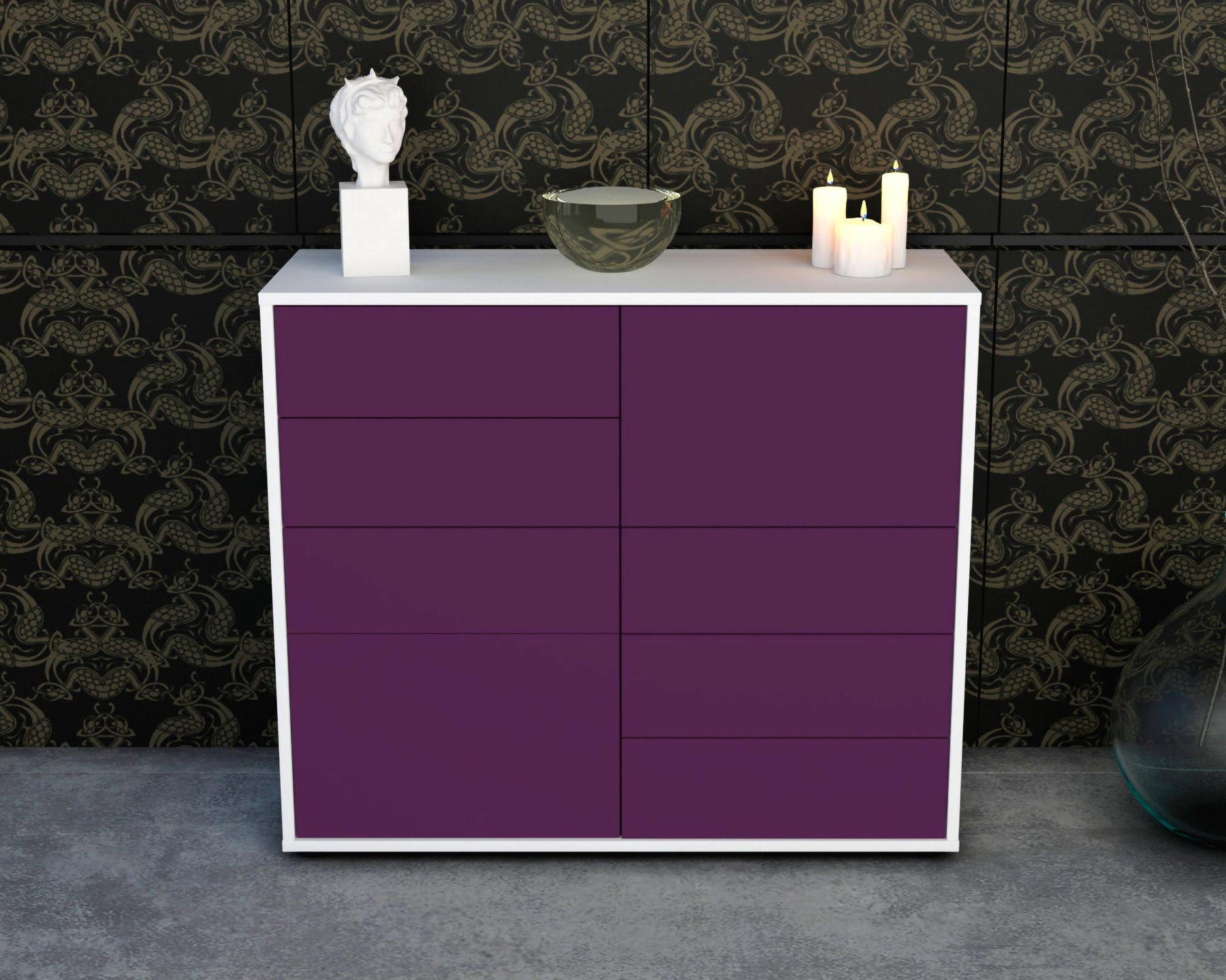 Sideboard Circe, Lila (92x79x35cm)