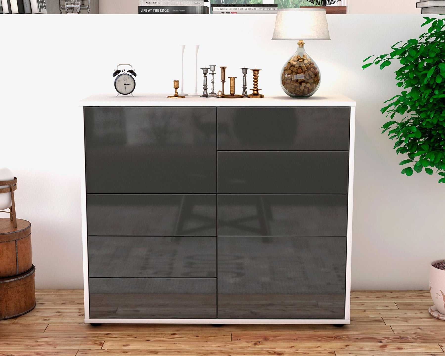 Sideboard Clarissa, Grau (92x79x35cm)