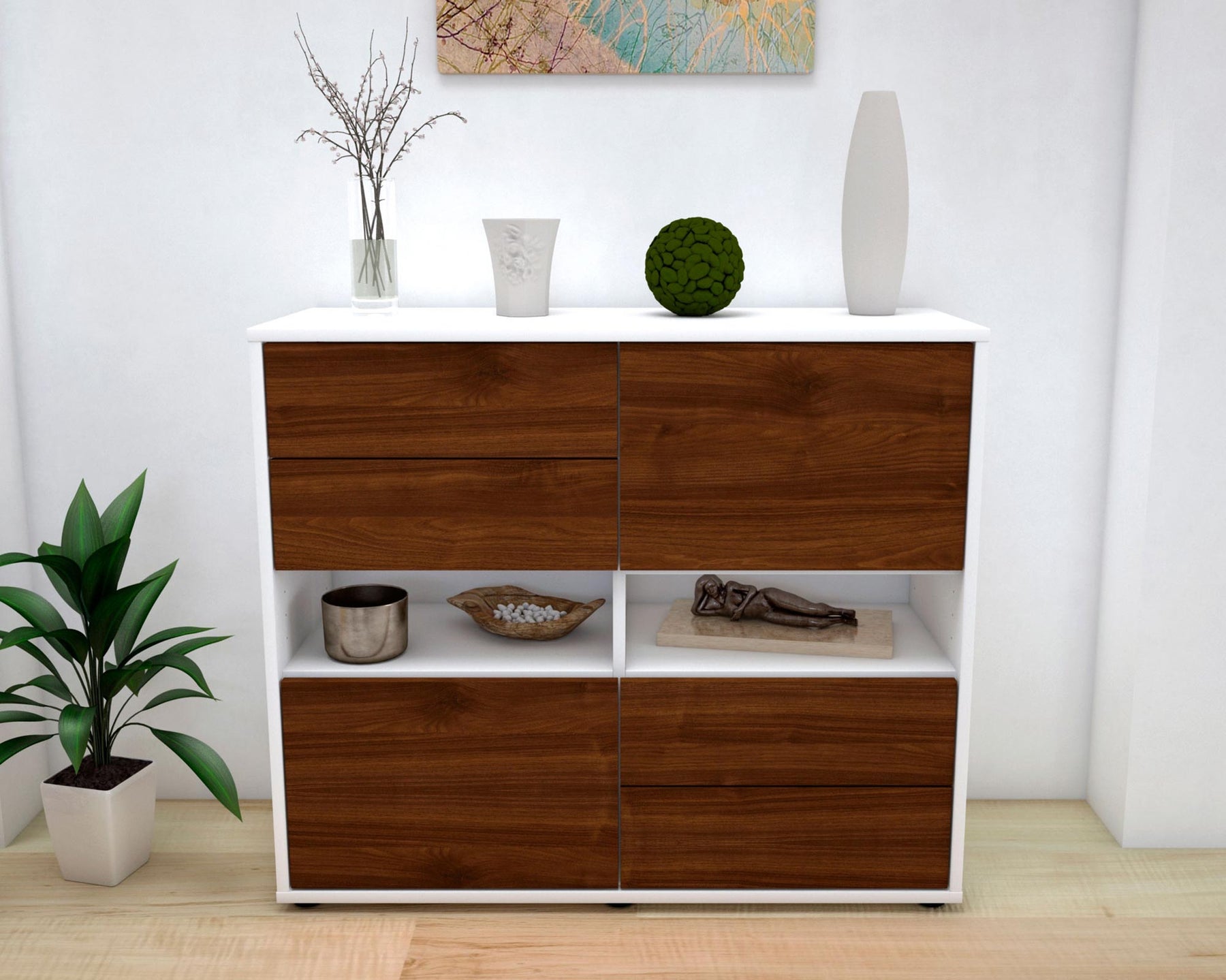 Sideboard Claudia, Walnuss (92x79x35cm)