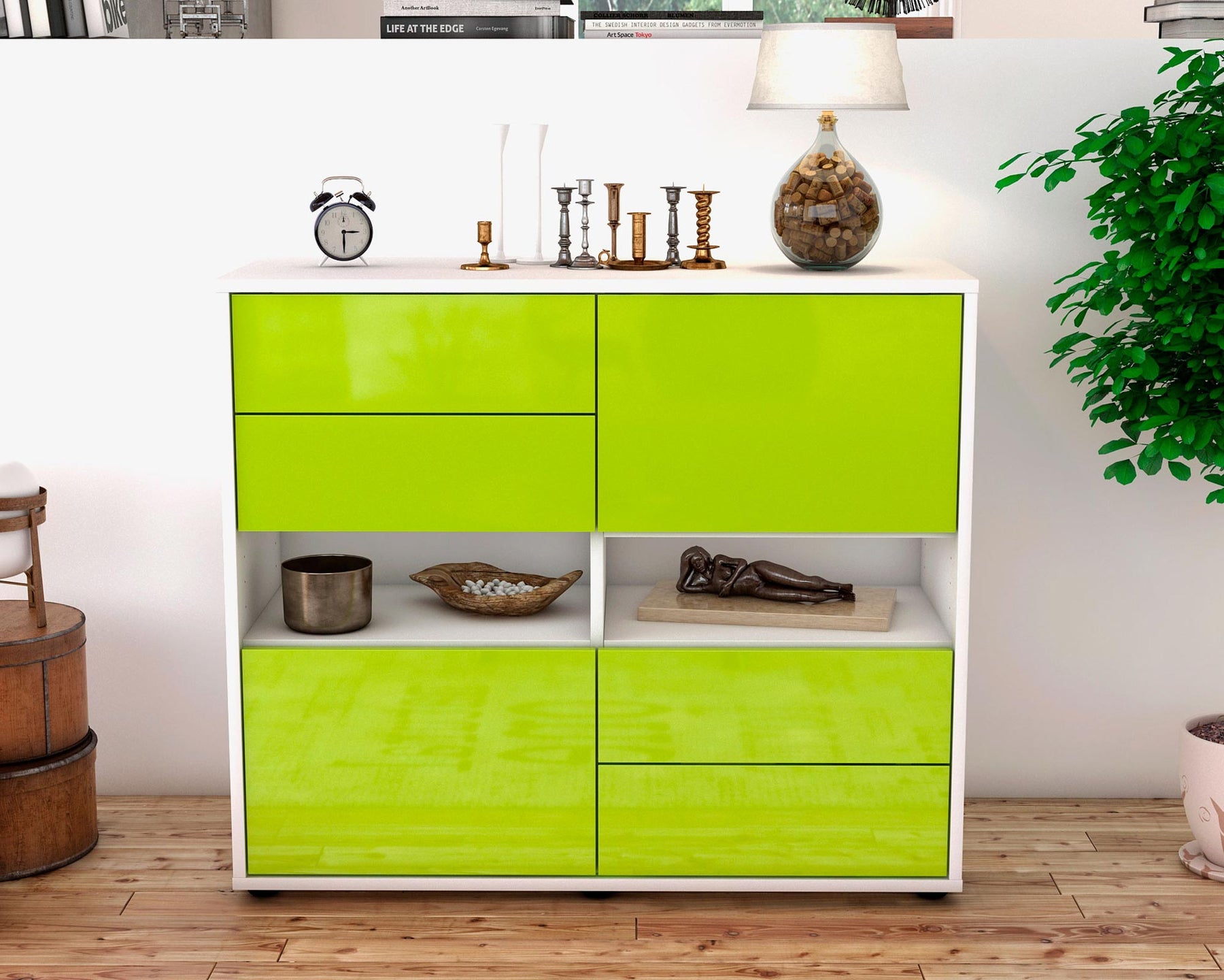 Sideboard Claudia, Grün (92x79x35cm)