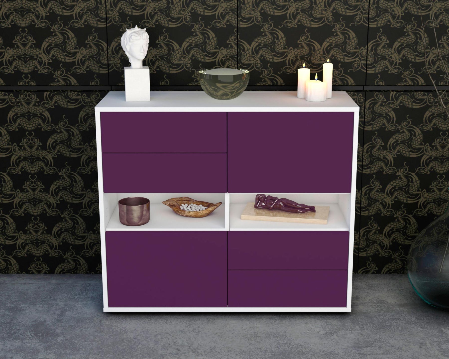 Sideboard Claudia, Lila (92x79x35cm)