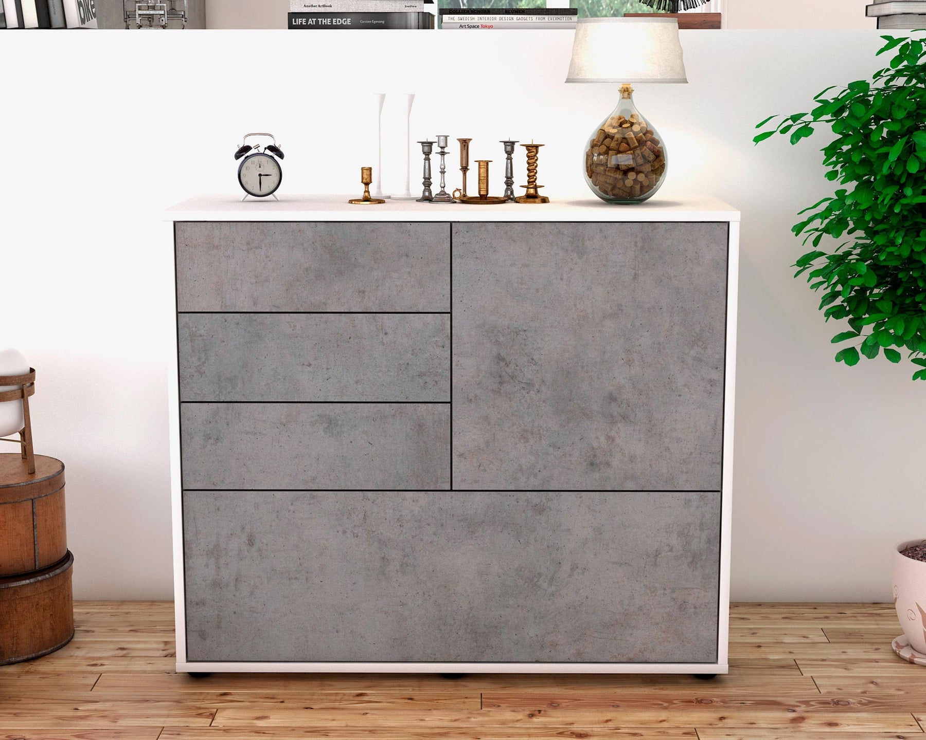 Sideboard Corina, Beton (92x79x35cm)