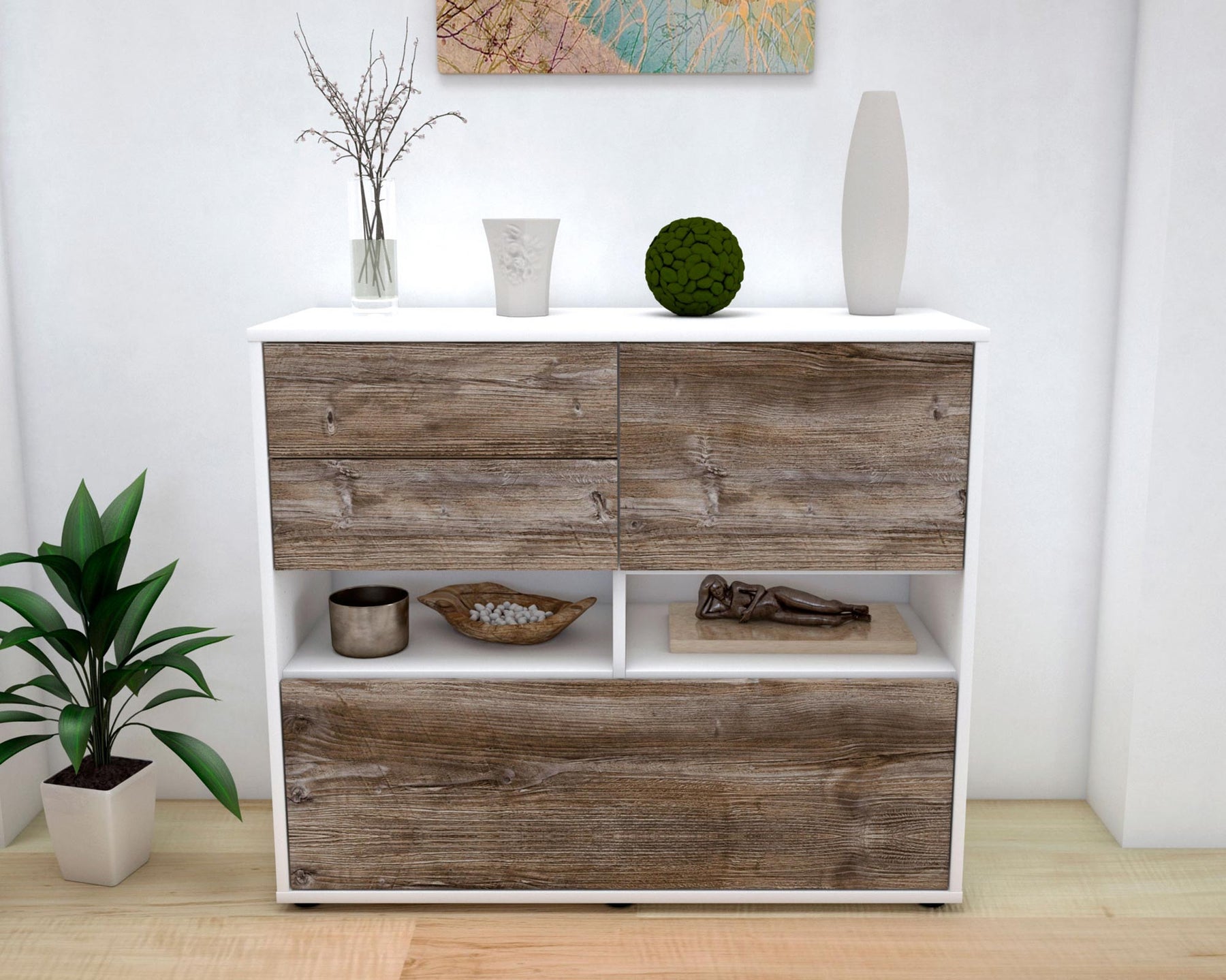 Sideboard Cornelia, Treibholz (92x79x35cm)