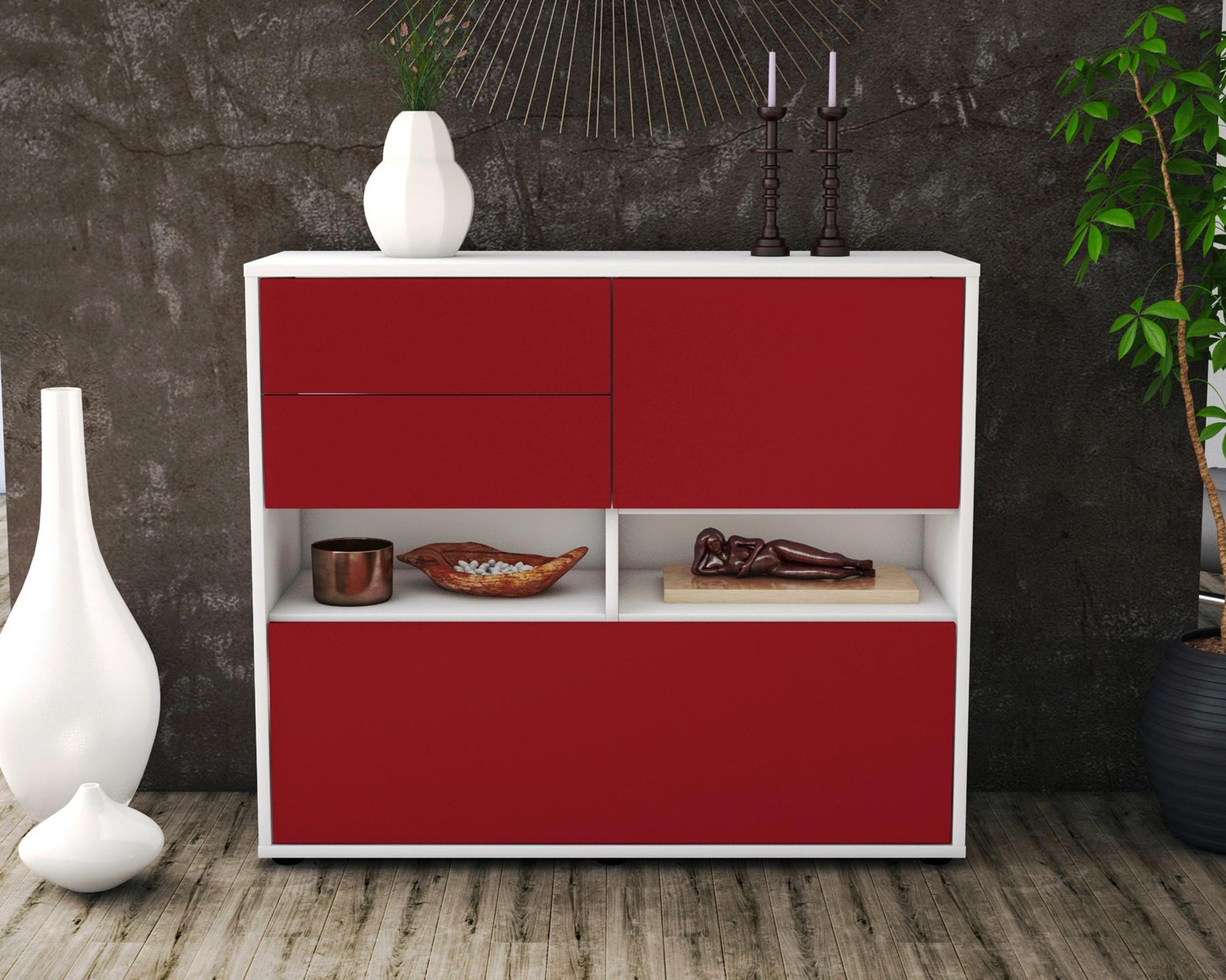 Sideboard Cornelia, Bordeaux (92x79x35cm)