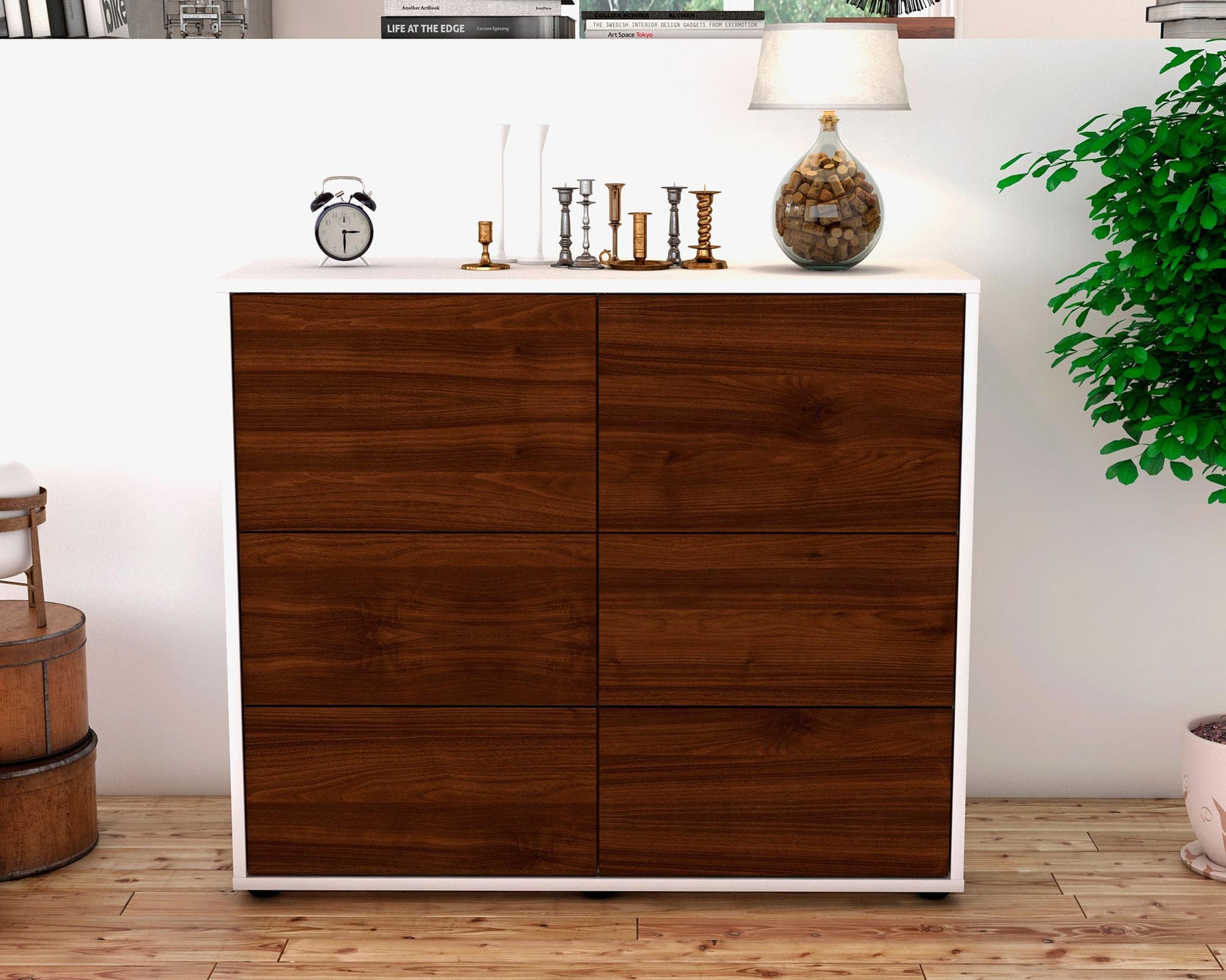 Sideboard Dana, Walnuss (92x79x35cm)