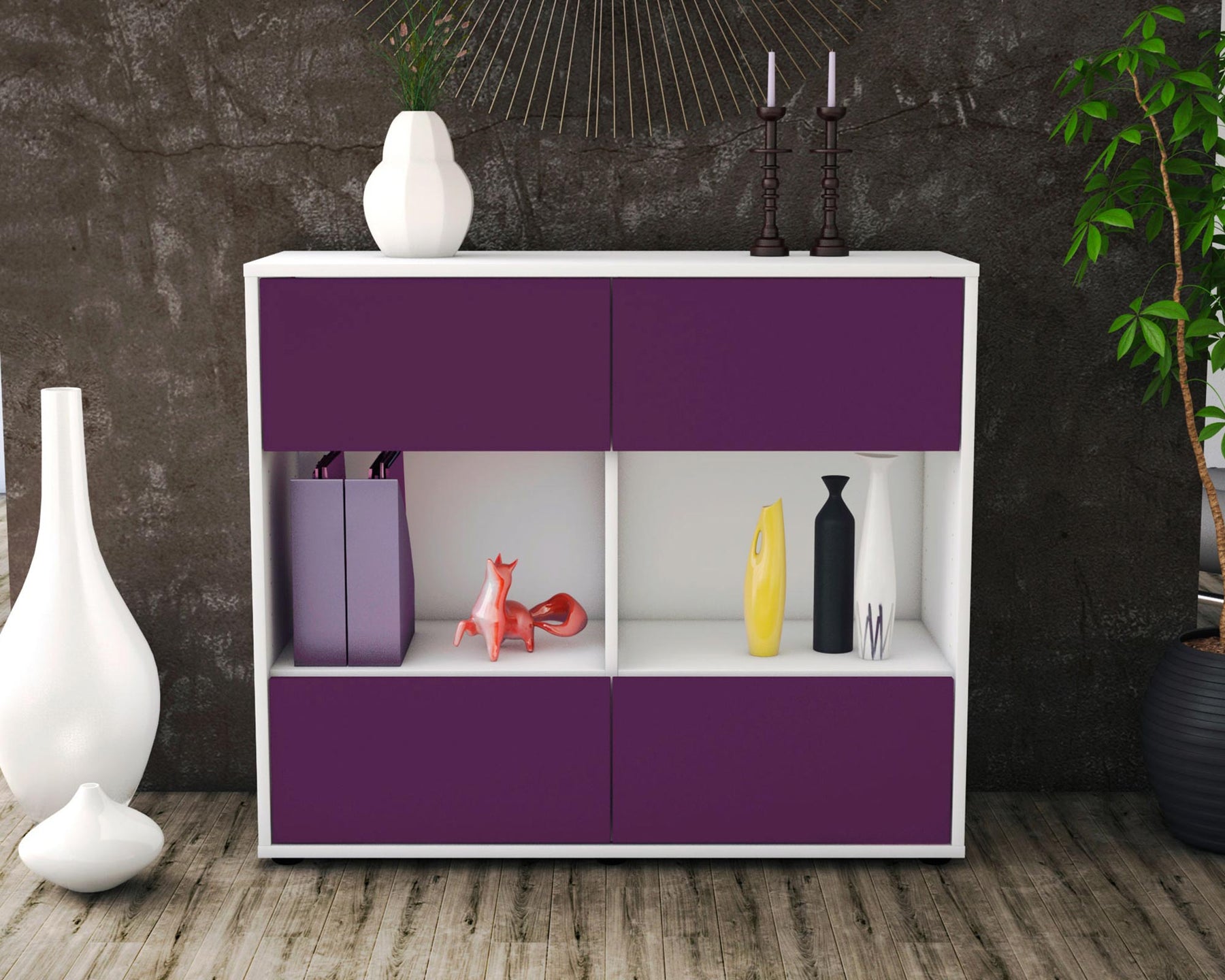 Sideboard Daniela, Lila (92x79x35cm)