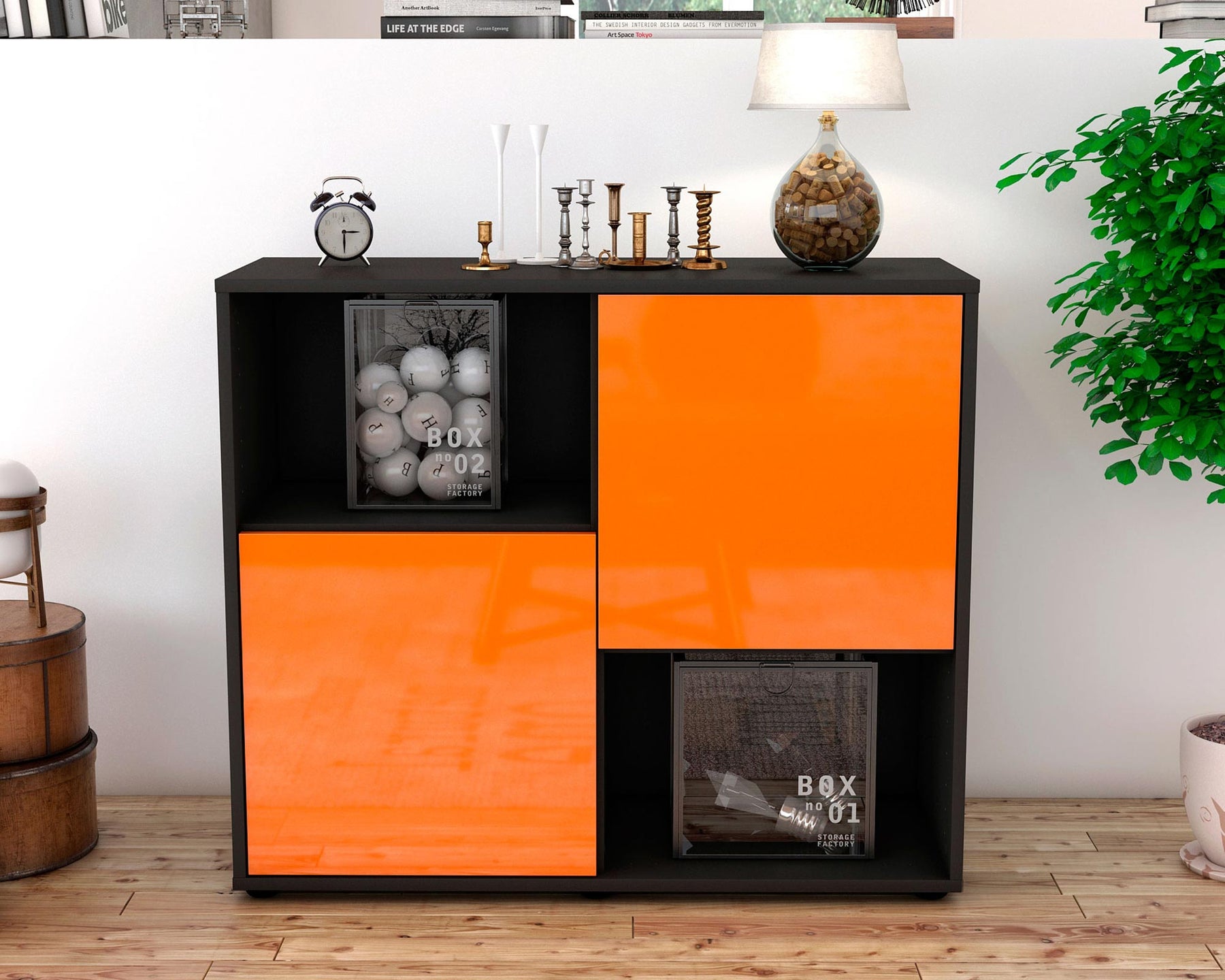 Sideboard Caralina, Orange (92x79x35cm)