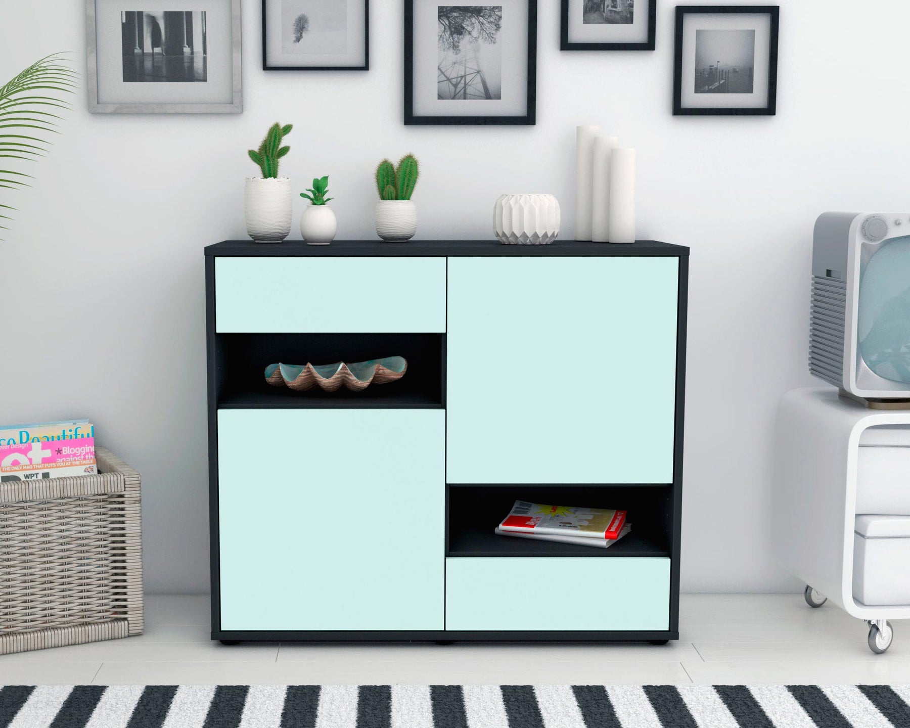 Sideboard Carmelina, Mint (92x79x35cm)