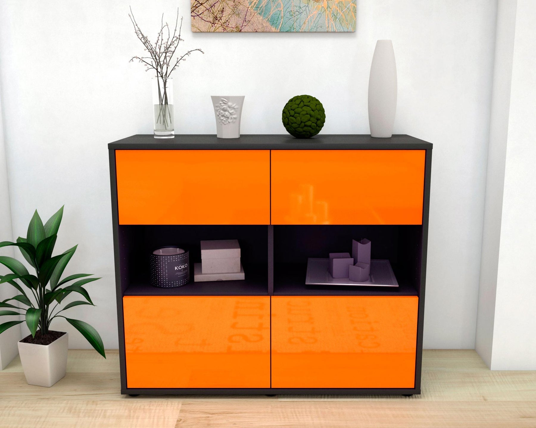 Sideboard Carmen, Orange (92x79x35cm)