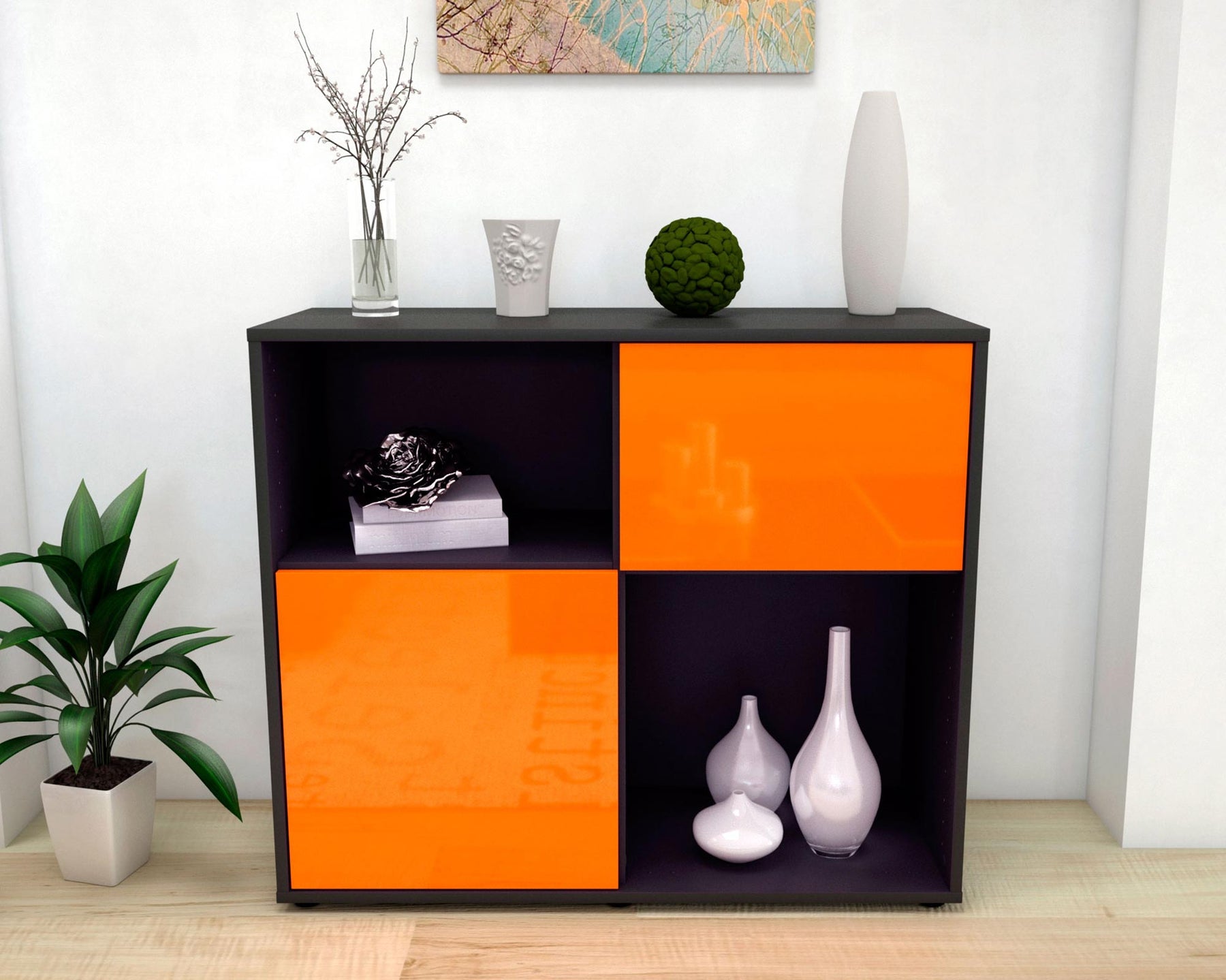 Sideboard Carola, Orange (92x79x35cm)