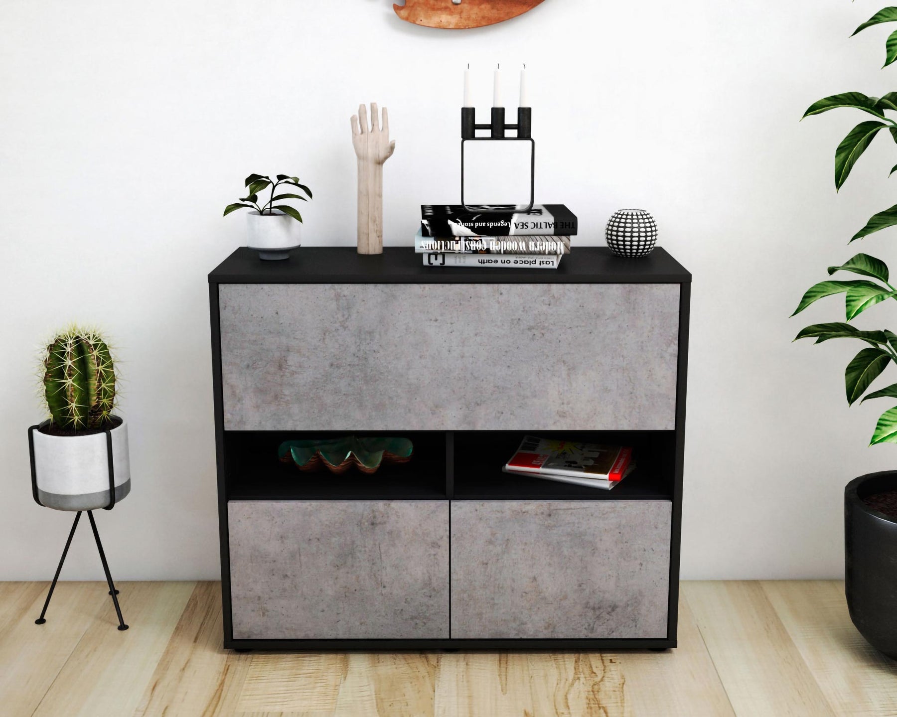 Sideboard Cassandra, Beton (92x79x35cm)