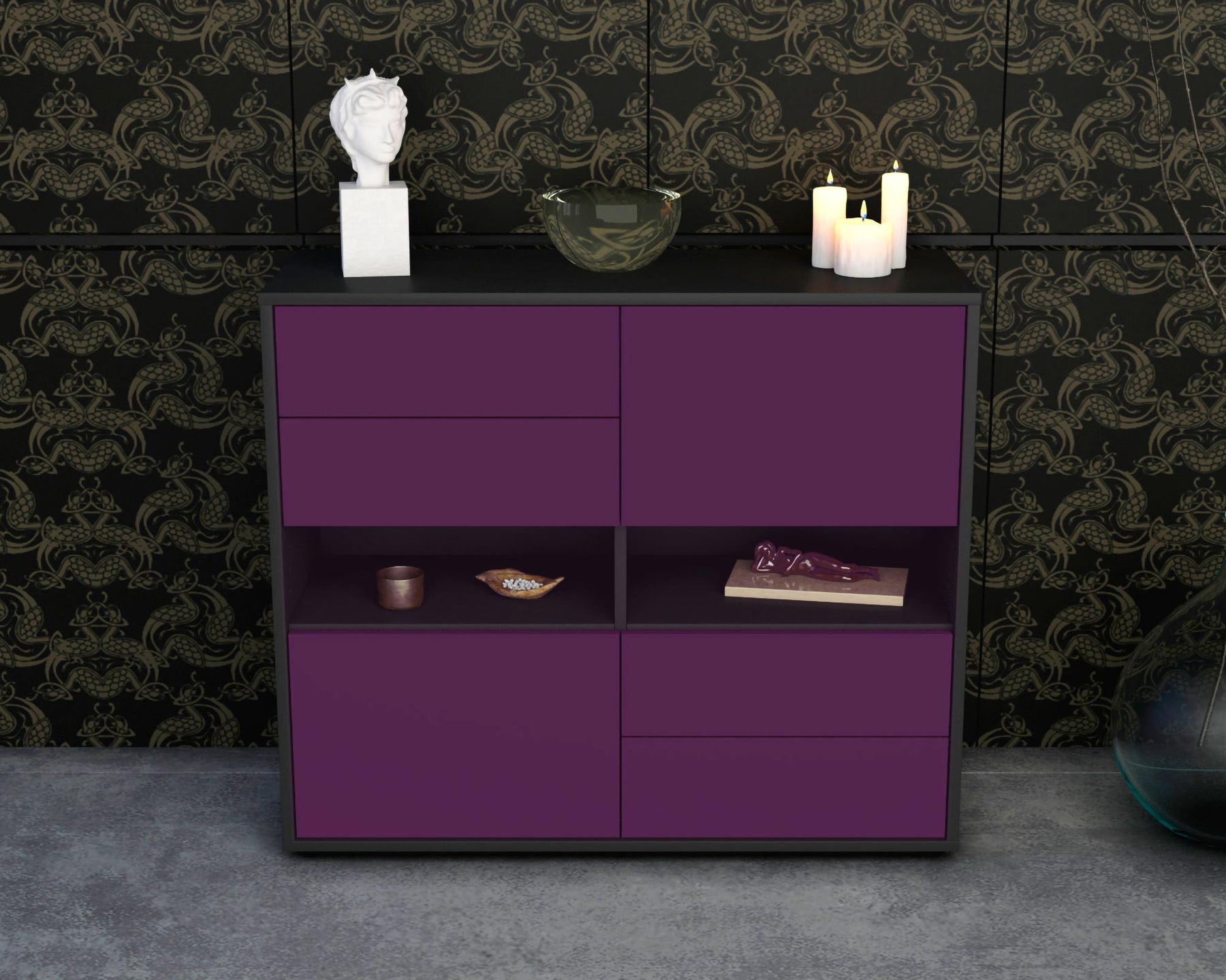 Sideboard Claudia, Lila (92x79x35cm)