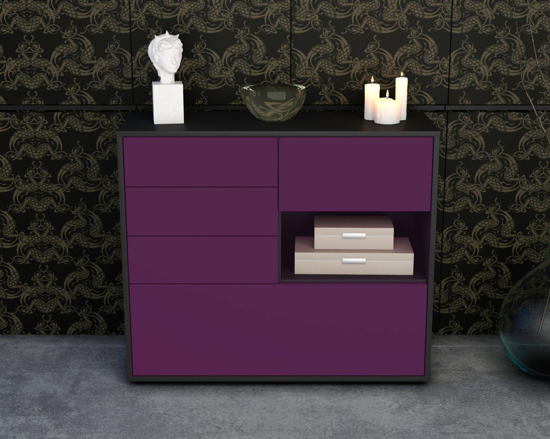 Sideboard Coco, Lila (92x79x35cm)