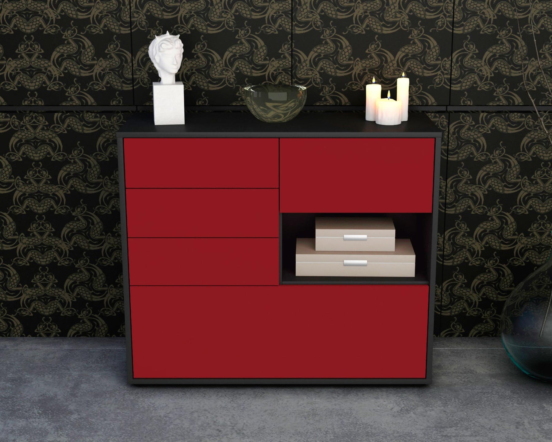 Sideboard Coco, Bordeaux (92x79x35cm)