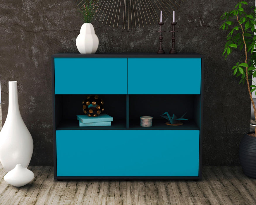 Sideboard Cosima, Türkis (92x79x35cm)