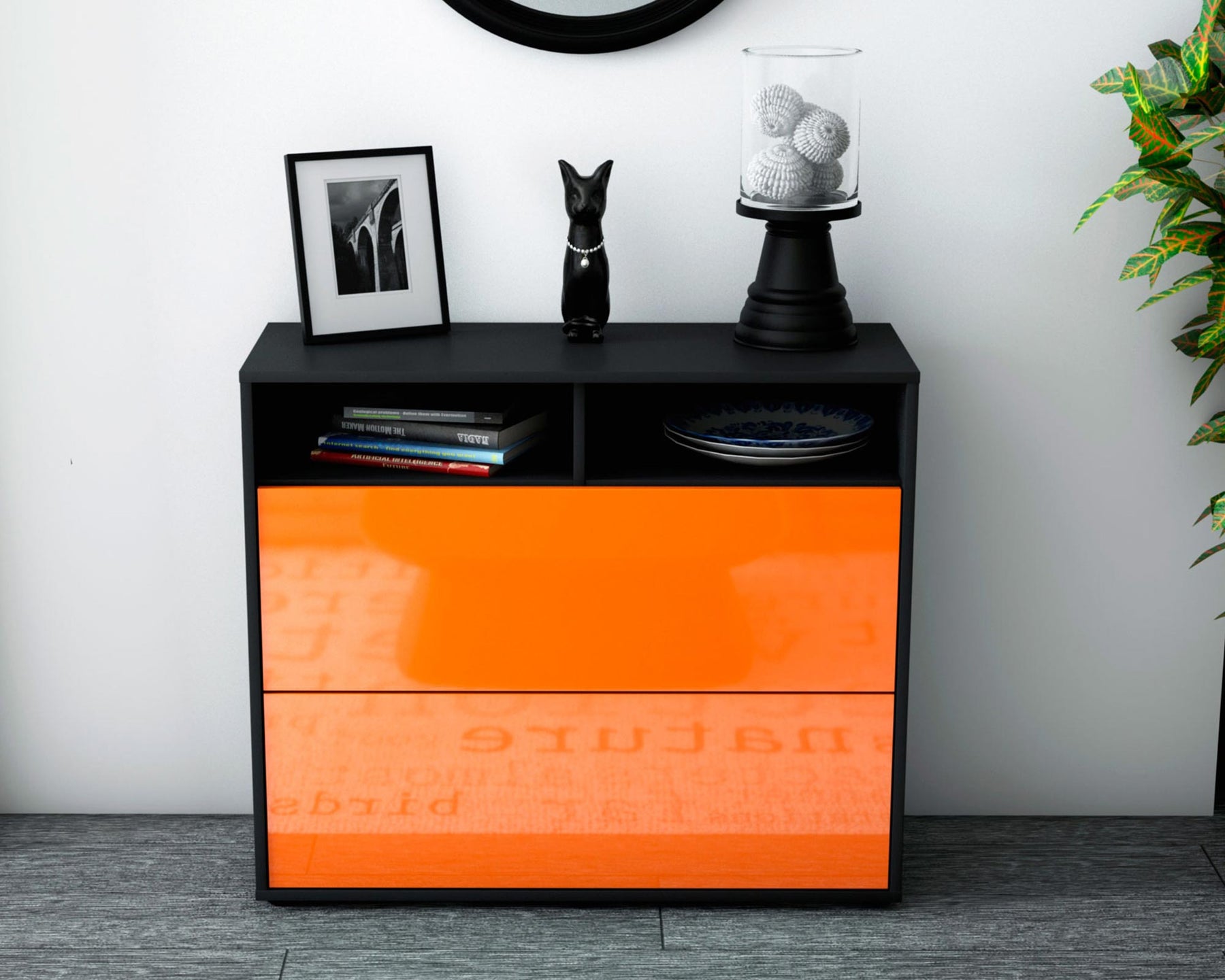 Sideboard Cosma, Orange (92x79x35cm)