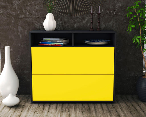 Sideboard Cosma, Gelb (92x79x35cm)