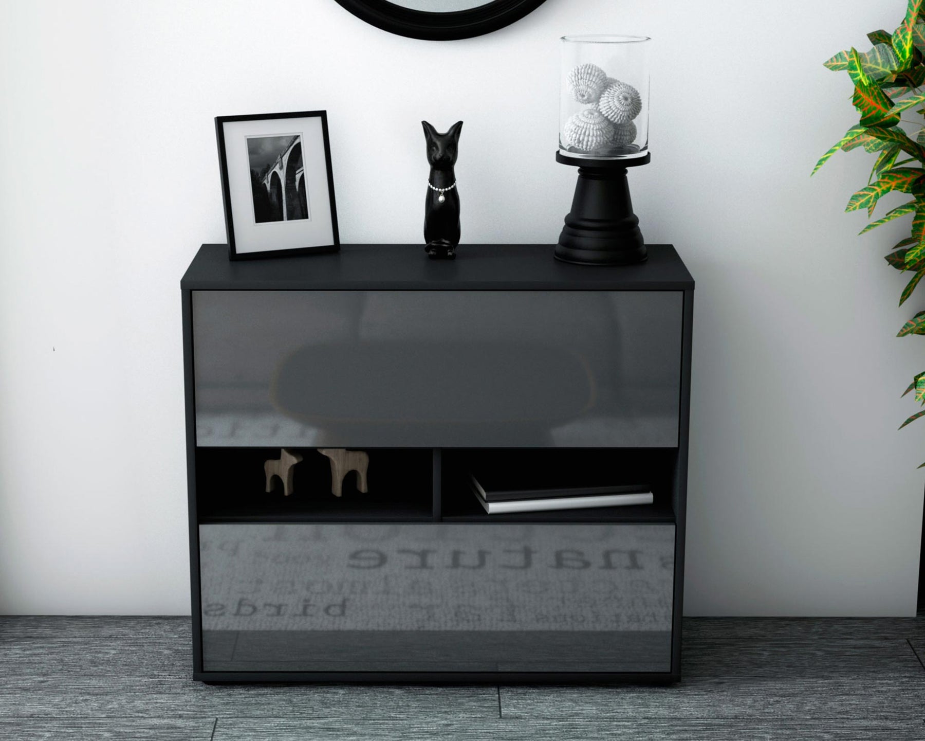 Sideboard Dalia, Grau (92x79x35cm)