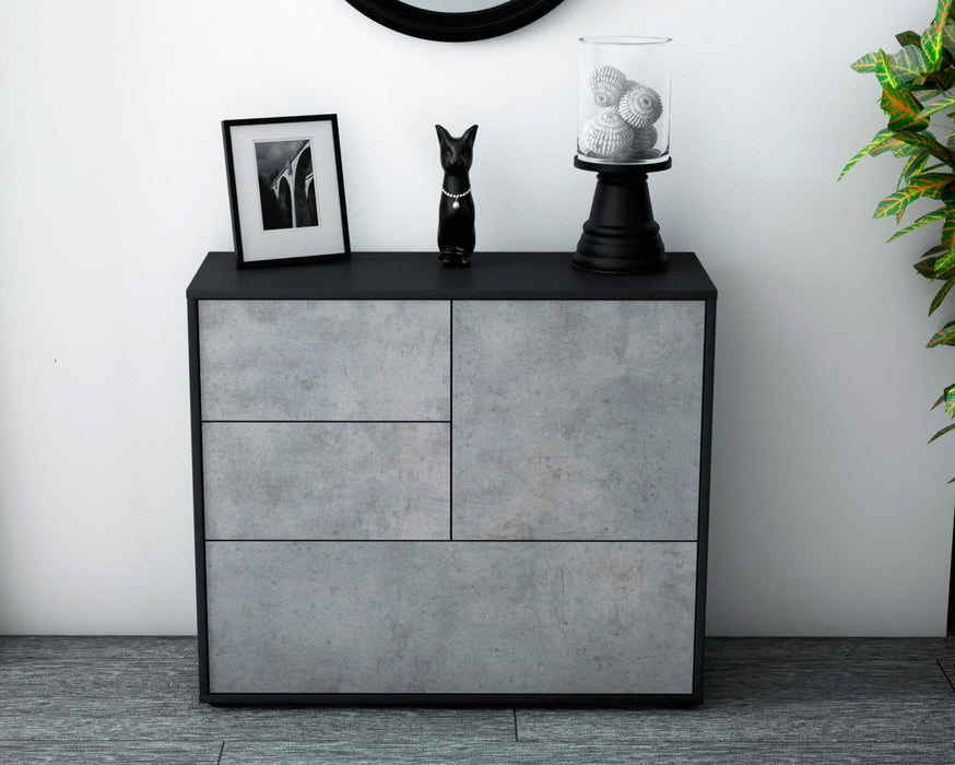 Sideboard Deanna, Beton (92x79x35cm)